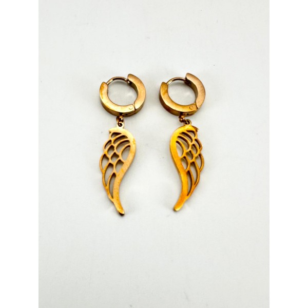 Rose Kanat Detaylı Küpe